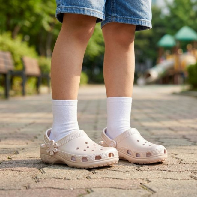 CROCS KIDS 아동 어린이 초등 스니커즈 일상화 운동화 크록스 클래식 펄 샤인 클로그 콰츠 여름 샌들