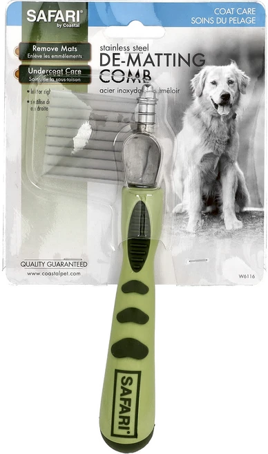 Safari 장모 및 곱슬모 반려견용 엉킴 방지 빗 1개, Safari장모및곱슬모반려견용엉킴방지빗1개 - 쿠팡