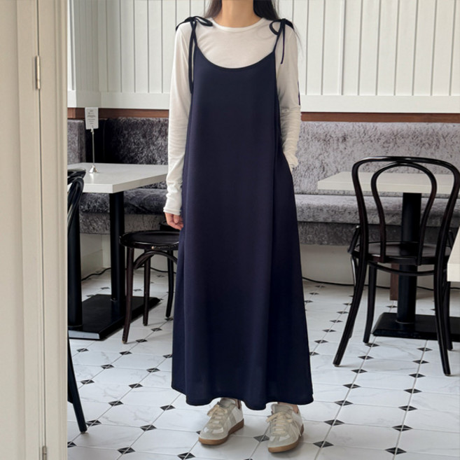 마이쏭 여성 멜빵원피스 빅사이즈 임부복 루시아어깨끈뷔스티에롱원피스