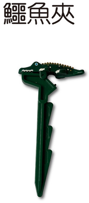 GS MALL 台灣製造 鱷魚造型夾 別針 大頭針 辦公用品, 1個