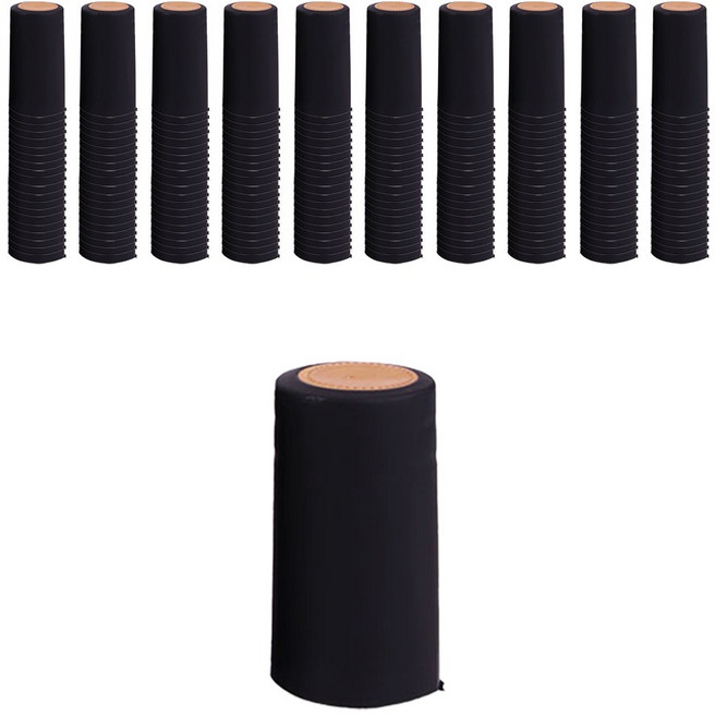 가인글로벌 루땡 탑씰 수축필름, 200개, 절취선 팁타입 (32파이) 검정