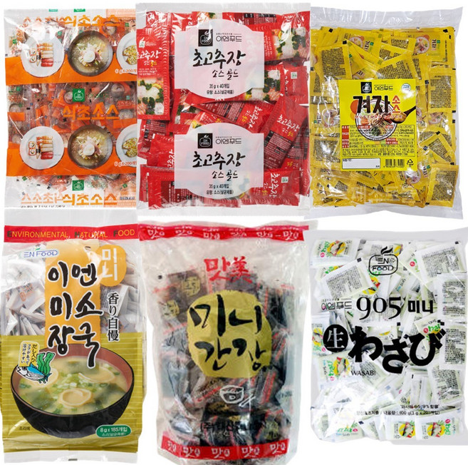 일회용 식초 겨자 간장 소스 (200입 모음 상품) 이엔푸드 태산맛미 배달 포장 미니 소포장 냉면, 1개, 600g