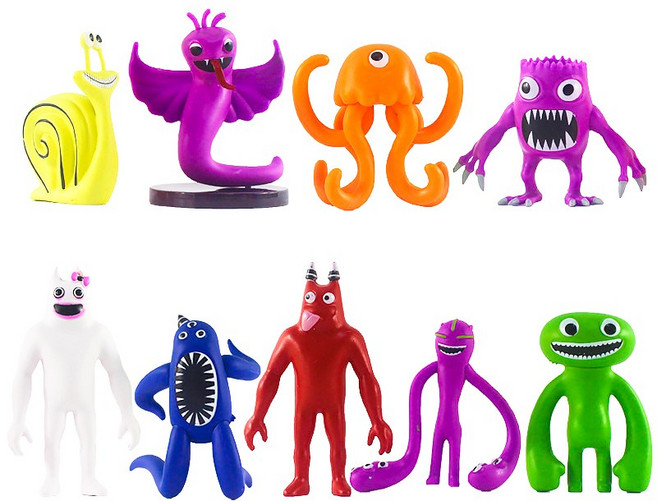 크앤비 반반의 유치원 피규어 9종 A세트, 혼합색상, 1세트