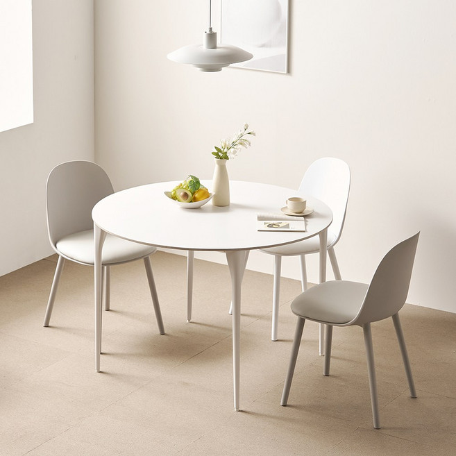 아이퍼스 세라믹 원형 식탁 라운드 테이블 포세린 900 1100 1200 1300 1500, 화이트, 4인용, 원형식탁