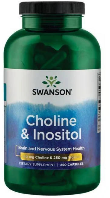 스완슨 콜린 & 이노시톨 250mg Choline & Inositol 캡슐, 3개, 250정 - 쿠팡