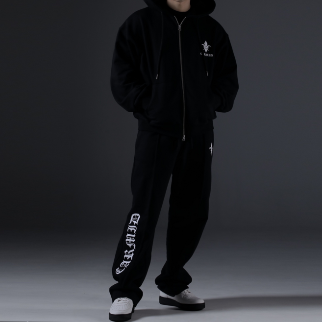 카미드 SET 남녀공용 오버핏후드집업+와이드팬츠