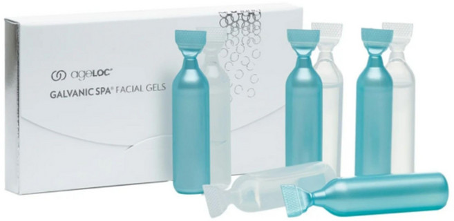ageLOC & 뉴스스킨 갈바닉 스파 페이셜 젤 각 4mL×4(4회분) 프리 트리트먼트, 4ml