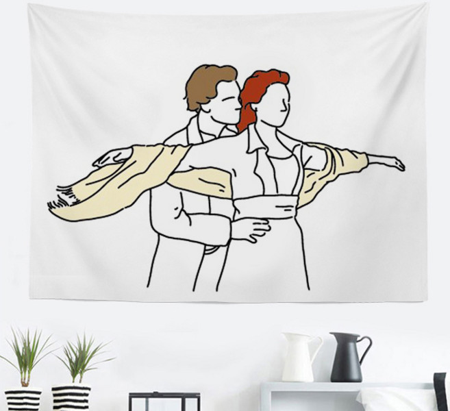 LAVERTON 영화 드로잉 감성 패브릭포스터 8종 5size, 타이타닉