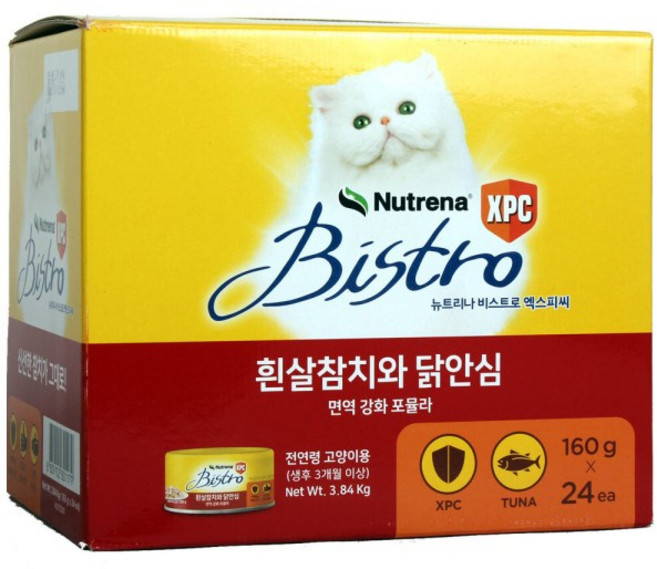 뉴트리나 비스트로 고양이 캔사료 160gx24캔 코스트코, 24개, 160g, 닭+참치