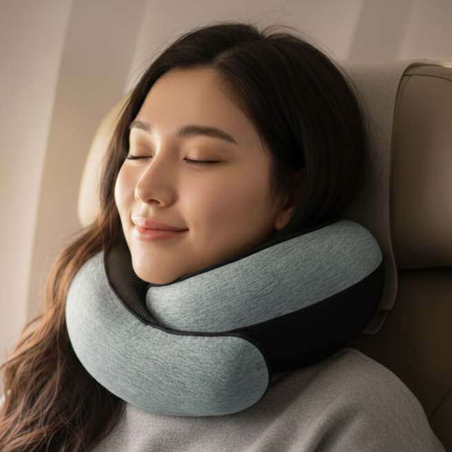 로블레 기내용 목베개 여행용 휴대용 비행기 목쿠션 메모리폼