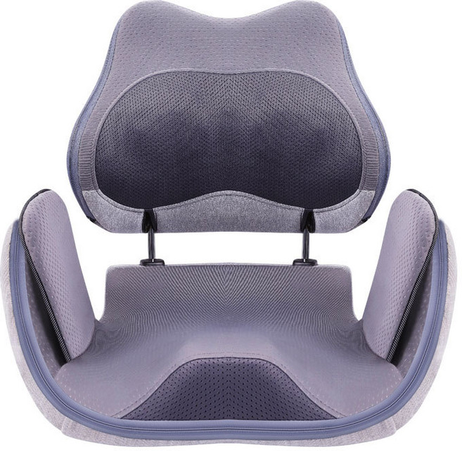 허리 엉덩이 일체형 마사지기 진동 온열 골반 마사지기 에어백 마사지 쿠션, 그레이