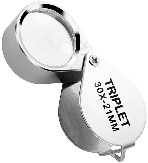 접이식 루페 휴대용 돋보기 확대경 A타입 10배 20배 30배율 렌즈