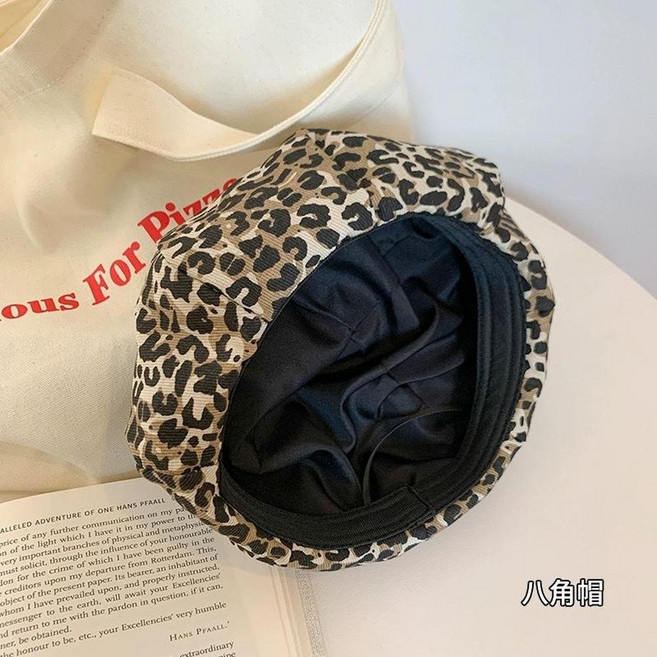 Tata hatshop 復古豹紋貝雷帽, 豹紋啾啾貝雷帽, 1個