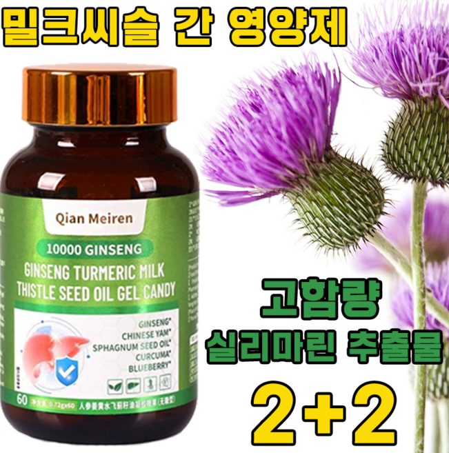 [간 기능 회복] 밀크씨슬 간 영양제 고함량 실리마린 추출물 300mg 베지 캡슐 간에 좋은 영양제1위 추천, 4개, 60정