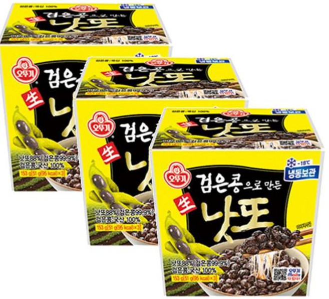 오뚜기 검은콩으로만든생낫또 153g 3개