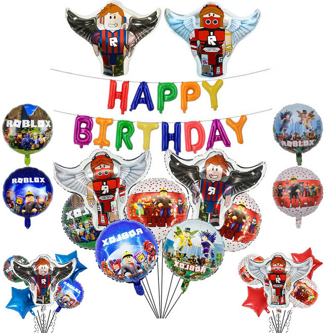2026 로블록스 게임 캐릭터 생일파티 풍선 세트 남자 게임 테마 생일파티 용품 세트, 1개, Multicolor