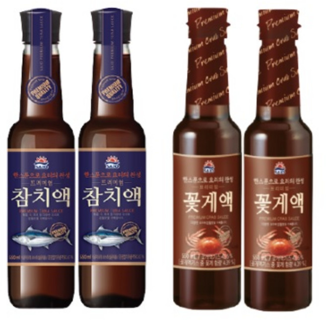 사조 프리미엄 참치액 모음 ( 프리미엄 참치액 550ml 1개 + 프리미엄 꽃게액 550ml 1개 ) 빠른배송