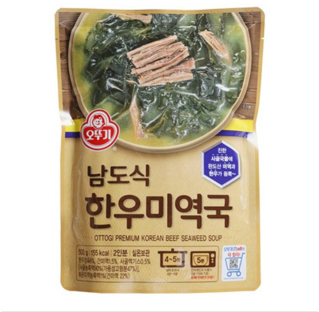 [ 오뚜기 ] 남도식 한우미역국 500g / 미역국, 4개
