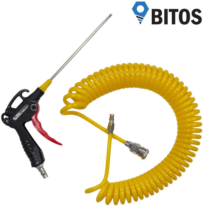 콤프레샤 에어건 200S 에어 코일 호스 8x7M 세트상품 PVC, 1세트