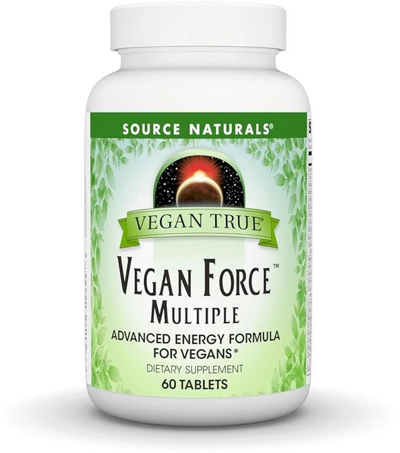 Source NATURAL 내추럴s Vegan True Force Multiple 비건 고급 에너지 포뮬러* - 60정 242993, Source naturals Naturals Vegan, 1개 - 쿠팡
