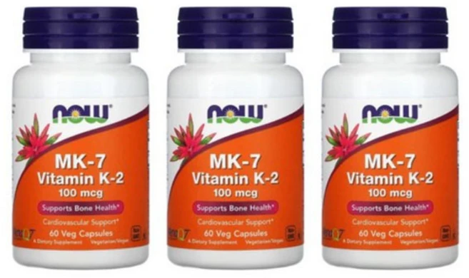 나우푸드 MK-7 비타민 K-2 100mcg 식물성 캡슐 60정, 3개 - 쿠팡