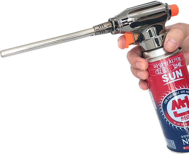 원터치 자동점화 롱토치 캠핑 토치 부탄가스 토치, 1개, SF-115