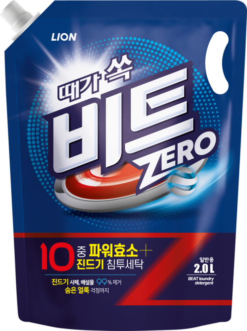 비트 때가쏙 진드기 일반 액상세제 리필, 2L, 4개입, 1개