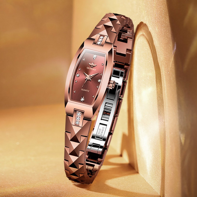 OUPINKE 여성손목시계 정품쿼츠 럭셔리 명품 워터프루프 야광