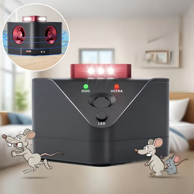 Mochae 초음파 해충 퇴치기 대출력 해충 모기퇴치기 가정용 초음파 벌레 해충퇴치기 가변 주파수 벌레퇴치기 동물퇴치기 전기 쥐 좀벌레 바퀴벌레 퇴치기, 블랙