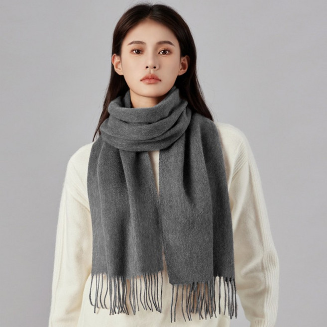 아띠Ahtty 프리미엄 버진 울 캐시미어 빅사이즈 숄 머플러 남녀공용 겨울 목도리 6color
