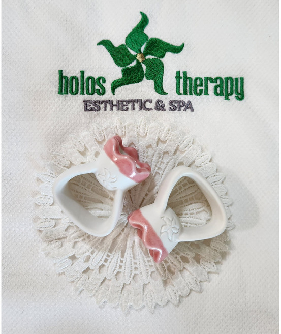 백토웨이브 핑크웨이브2개 꽃볼 마사지기 도자기괄사 림프마사지기 미니빗 브레인테라피도구 얼굴마사지기, 2개