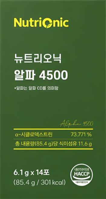 [국내 최고함량] 알파4500 알파CD 알파시디 알파씨디 알파시클로덱스트린, 1개, 85.4g