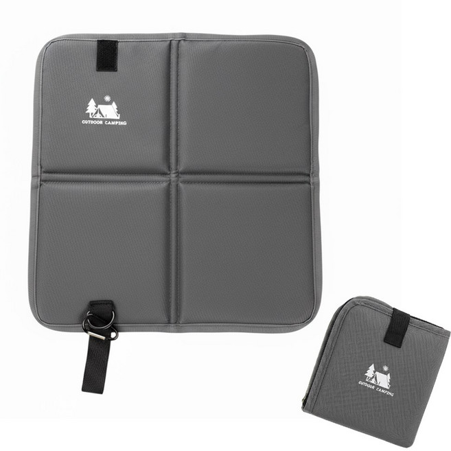 아워템 휴대용 접이식 방석 등산 캠핑 콘서트 단열 방수 돗자리, 그레이