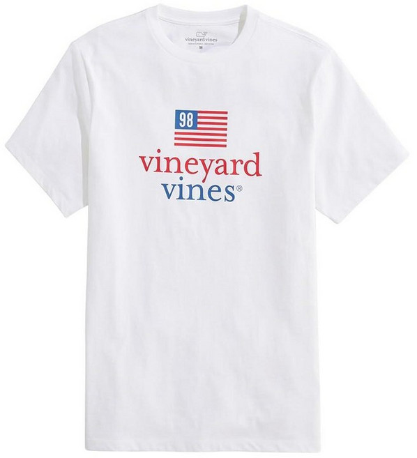 빈야드바인스 Vineyard vines 남성용 USA Whale Outline 반소매 티셔츠 화이트 캡 XS 150769 7157255037