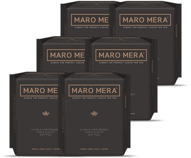 마로메라 순면 생리대, 대형, 14개입, 6개