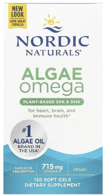 노르딕 내추럴스 앨지 오메가 715mg 비건 식물성 오일 EPA DHA, 1개, 120정 - 쿠팡
