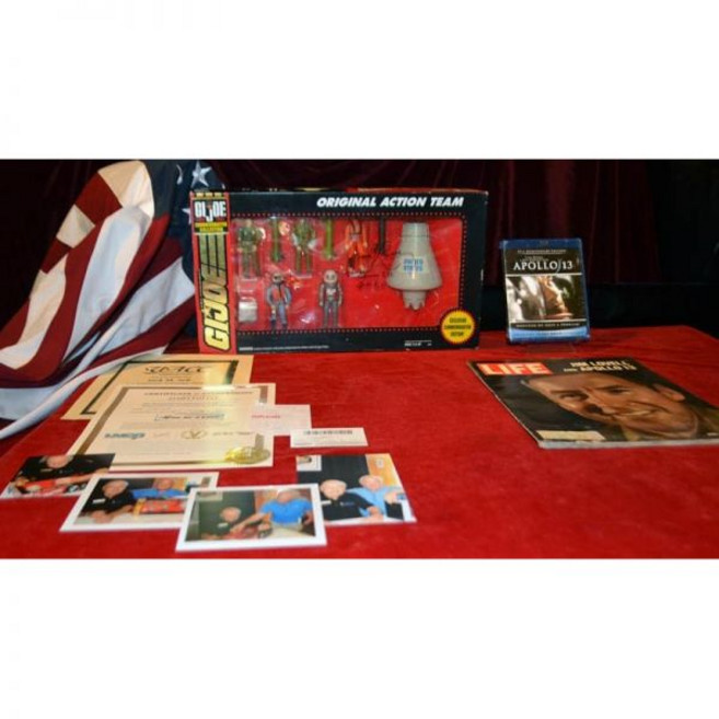 NASA 우주비행사 Jim JAMES LOVELL 사인 GI JOE DVD UACC 인증서