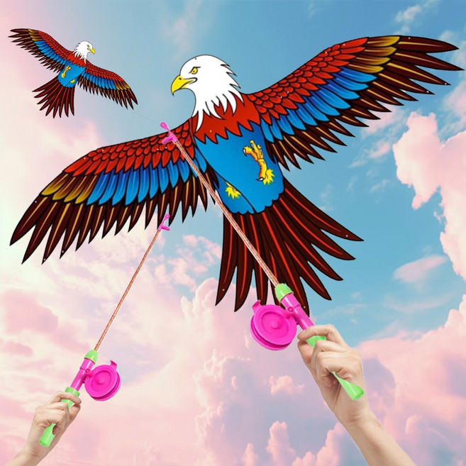 토이랄라 (1+1) 하늘낚시 낚시연 독수리 앵무새 가오리연 대형 연날리기세트 완성연