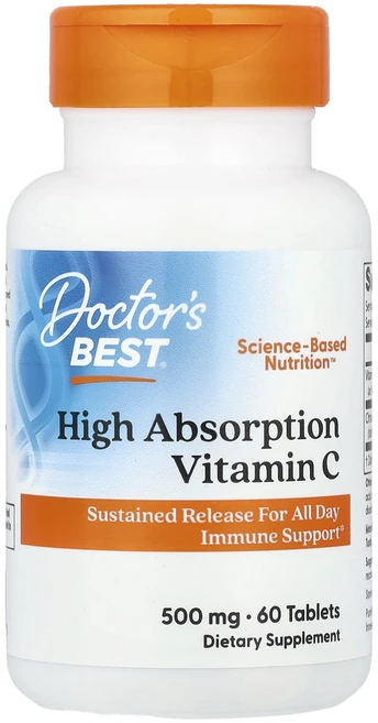 Doctor's Best 고흡수 비타민C 60정, 1개 - 쿠팡