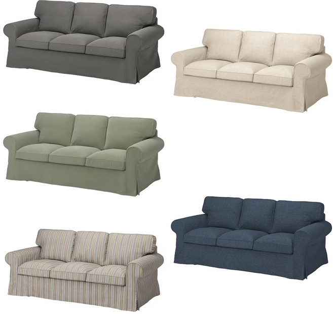 이케아 EKTORP 엑토르프 3인용소파, 하케보 다크그레이 195.089.99