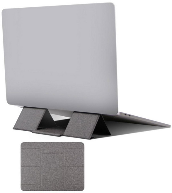 접이식 태블릿 PU 스탠드 12 5 13 14 15 16 인치 노트북 거치대 컴퓨터 브래킷 조정 마운트 사무실 액세서리, [01] Dark Grey, Dark Grey