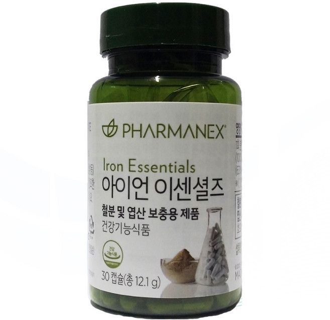 아이언 이센셜즈 뉴스킨 철분 및 엽산 보충, 1개, 1정