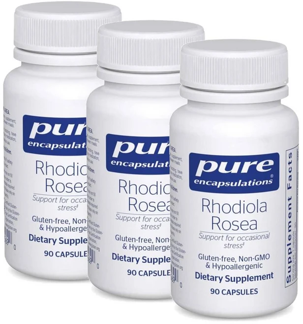 퓨어인캡슐레이션 로디올라 로제아 홍견천 캡슐 Pure Encapsulations Rhodiola Rosea, 3개, 90정 - 쿠팡