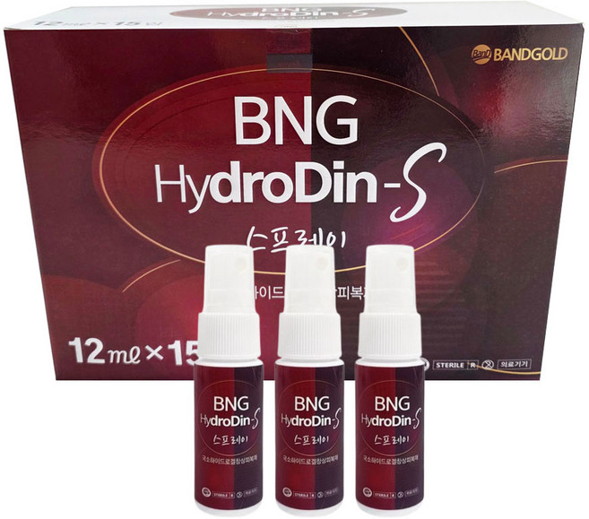 [캐주얼헬스] BNG 밴드골드 하이드로딘S 포비돈 빨간약 상처소독 3개, 1세트