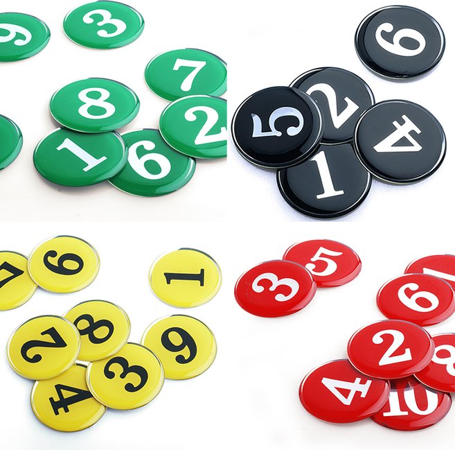 원형 번호 숫자 에폭시 스티커, 제이몰.상품05_ 1110(파랑), 81~90