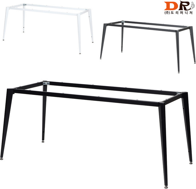 도리퍼니처 이오스 1800 프레임 / 철제 식탁 6인 고급 테이블 상판 화이트 그레이 블랙 가구 다리