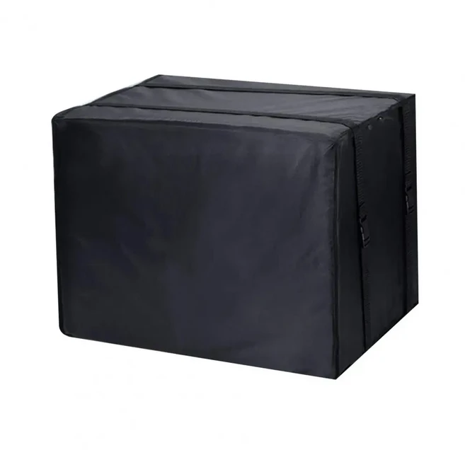 에어컨 커버 전체 범위 보호 방수 옥스포드 천 창 에어컨 장치 가정용 보호 장치, 02 Black XL