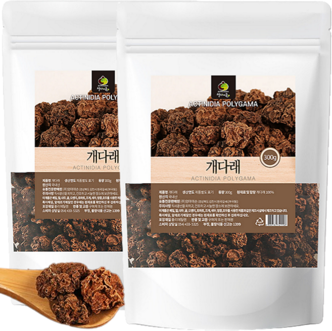 개다래 충영 국산 600g 말린 건조 열매 순수 100% 국내산 프리미엄 충령 개다래 건강차 재료 개다래열매충영, 300g, 2개