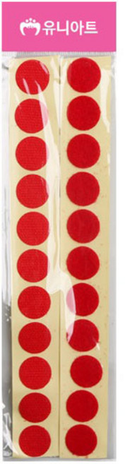 유니아트 1000 원형 찍찍이 20mm 흰색, 1개