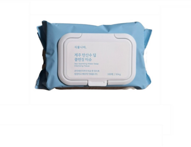 식물나라 제주 탄산수 딥 클렌징 티슈, 1매입, 1개